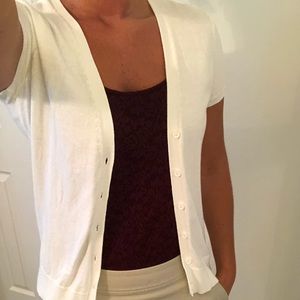White Short Sleeve New York & Company Sweater